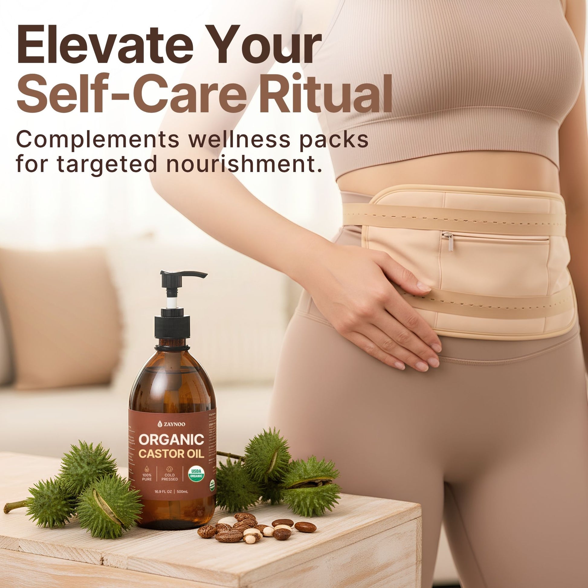 Castor oil self-care ritual for targeted wellness support